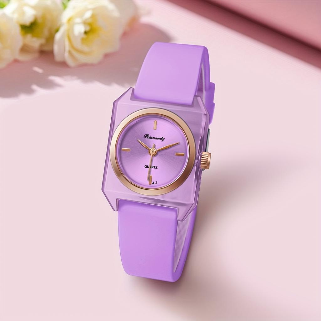 Fashion Rectangle Women Quartz Watch Simple Silicone Band Ladies Wristwatch for Girls Students Reloj Mujer