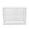 Clear   Display Case Plastic Display Box for Collectibles Doll Home Storage Organizing Toys Wood Base 14.3x8.7 .7in