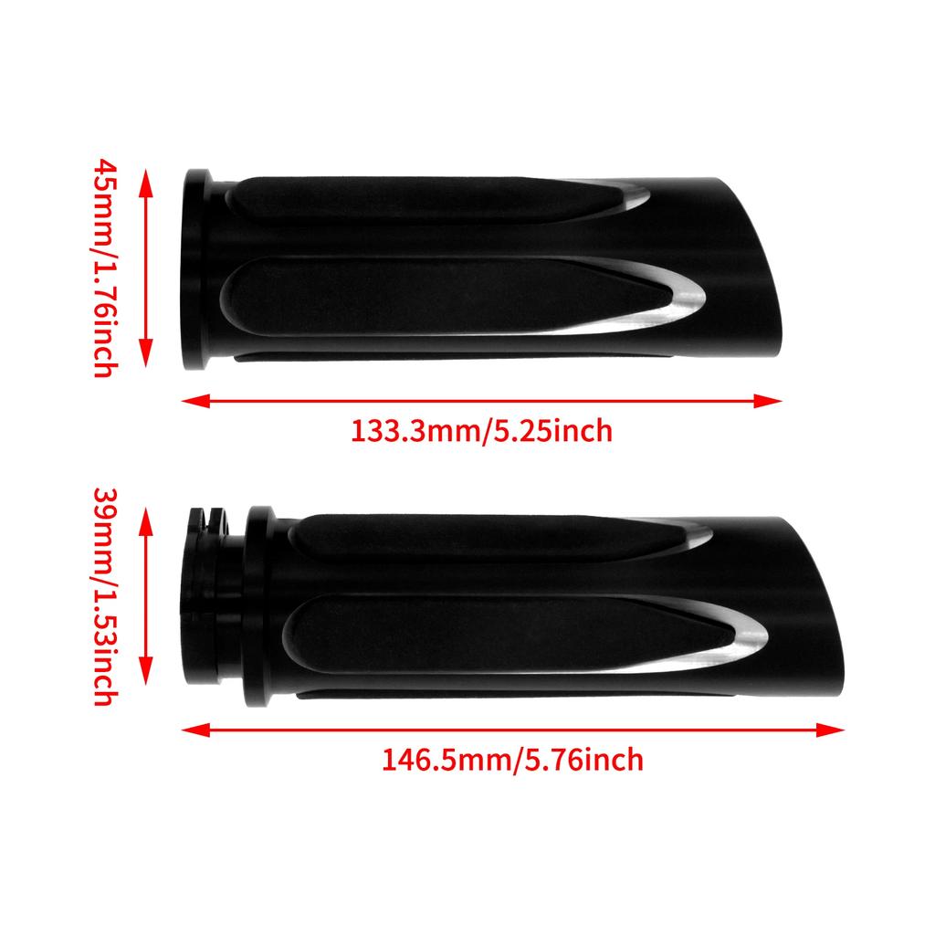 Motorcycle 1'' 25mm Hand Grips Black/Chrome Handlebar for Harley Touring FLHX FLHR Sportster XL Dyna Softail V-Rod Controls