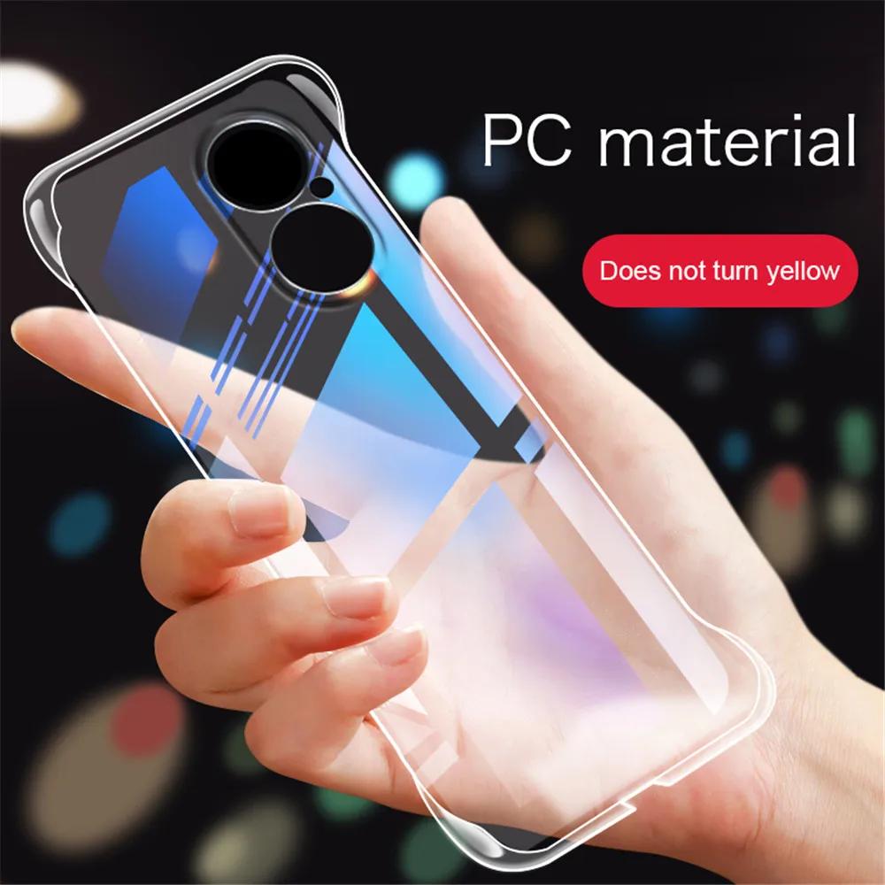 Slim Frameless Clear Case For Huawei P20 P30 P40 P50 Honor 60 50 30 8X 9X Mate 40 Pro Shockproof Bumper Ultra Thin Hard PC Cover