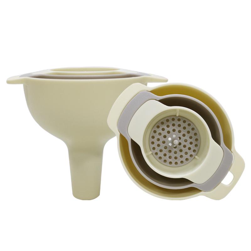 Multi-functional 4-in-1 Kitchen Funnel Set with Oil Pouring, Liquid Dispensing, and Filter Features