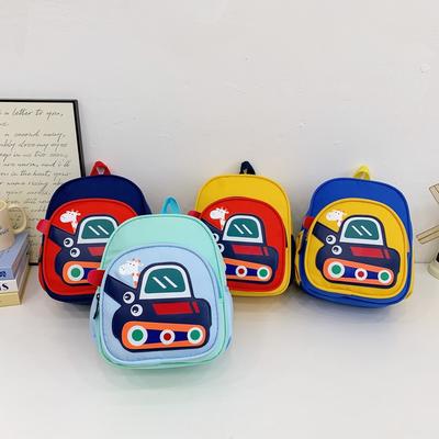 Kindergarten Small And Medium Class Baby Schoolbag Cartoon Cute Small Excavator Boys And Girls Backpack Children'S Backpack