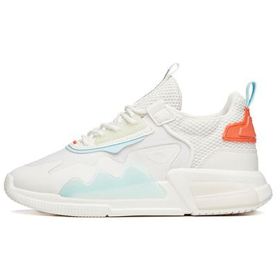 Comfortable Non-Slip Wear-Resistant Shock Absorbing Breathable Low-Top Casual Shoes Women Sneakers White Orange 122138800-4