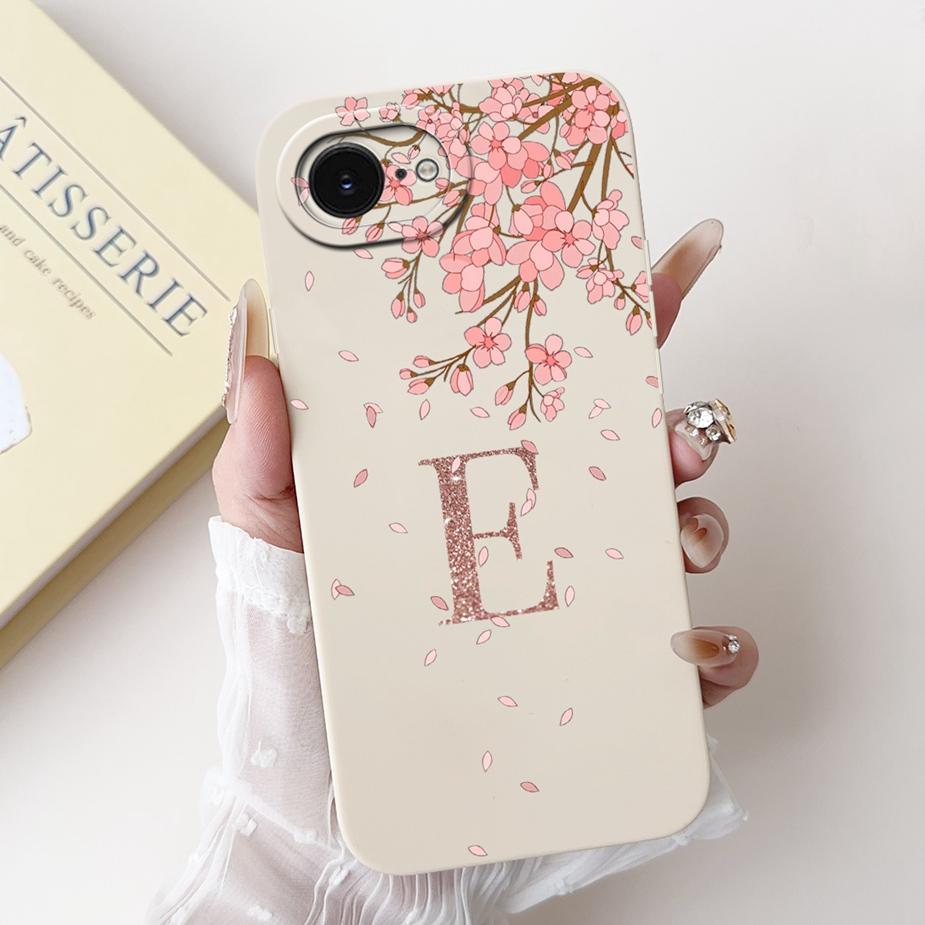 For Apple iPhone 16E 5G Case 2025 New A-Z Crown Letters Cover Soft TPU Len Protective Phone Case For iPhone SE 4 iPhone16e Shell
