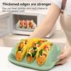 Reusable Silicone Taco Holder with Dividers for Hard/Soft Shell Tacos Dishwasher & Microwave Safe