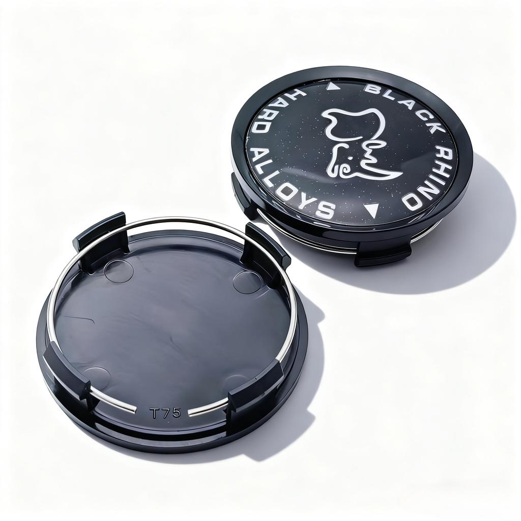 4pcs Black Rhino Logo Emblem Badge Car Wheel Center Caps 74MM Clips 69MM Wheels Hub Dust Cap Rim Hubcaps Cover Car Accessories