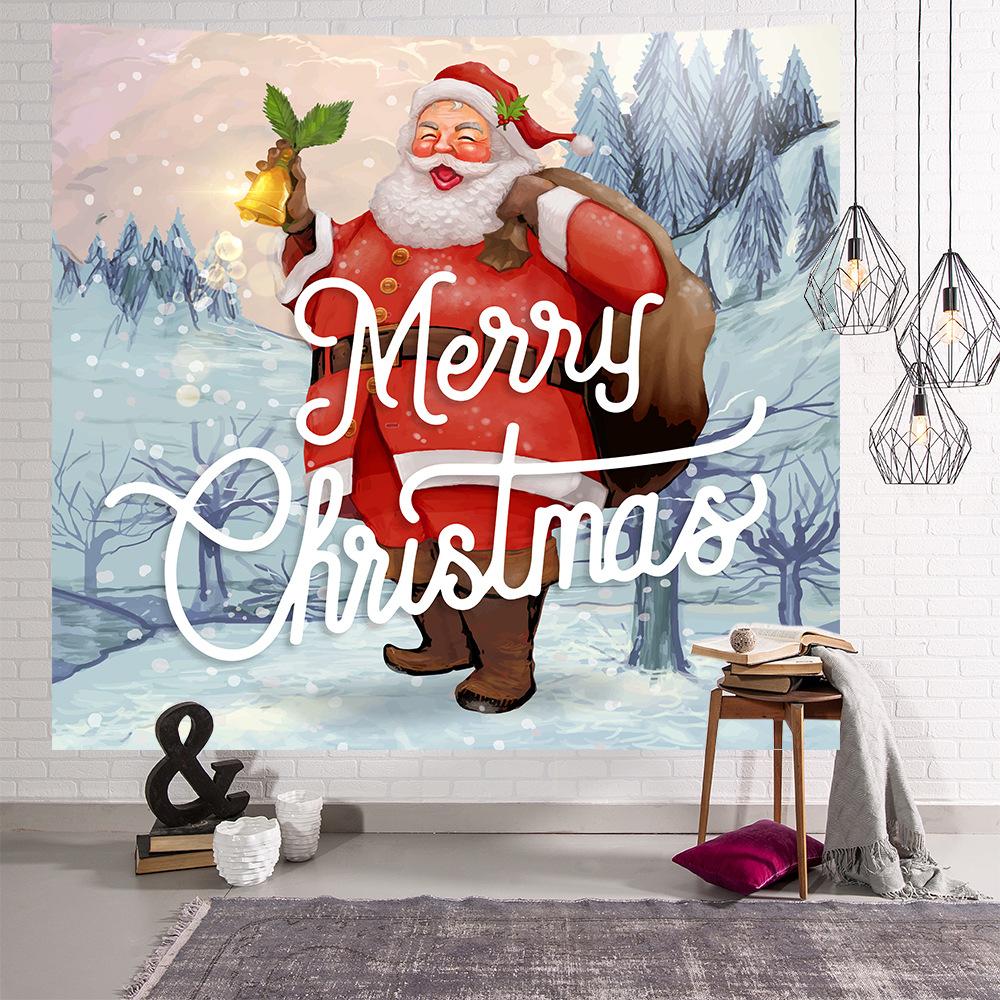Home Decor Santa Claus Elk Tapestry Wall Decor Backdrop Christmas Collection Wall Drapes Wall Hangings Tapeçaria De Natal