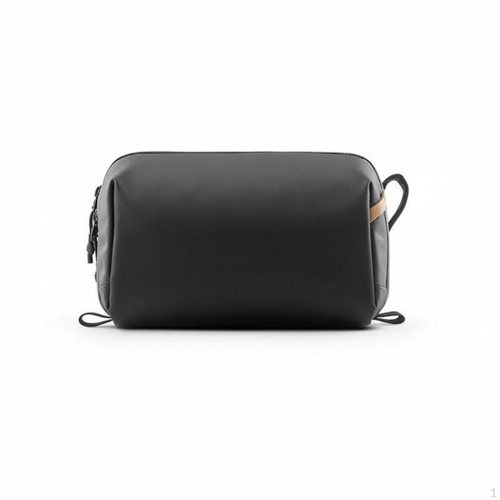 Damp Dry Separation Bag Large Capacity Travel Toiletry Organizer Waterproof Portable Black