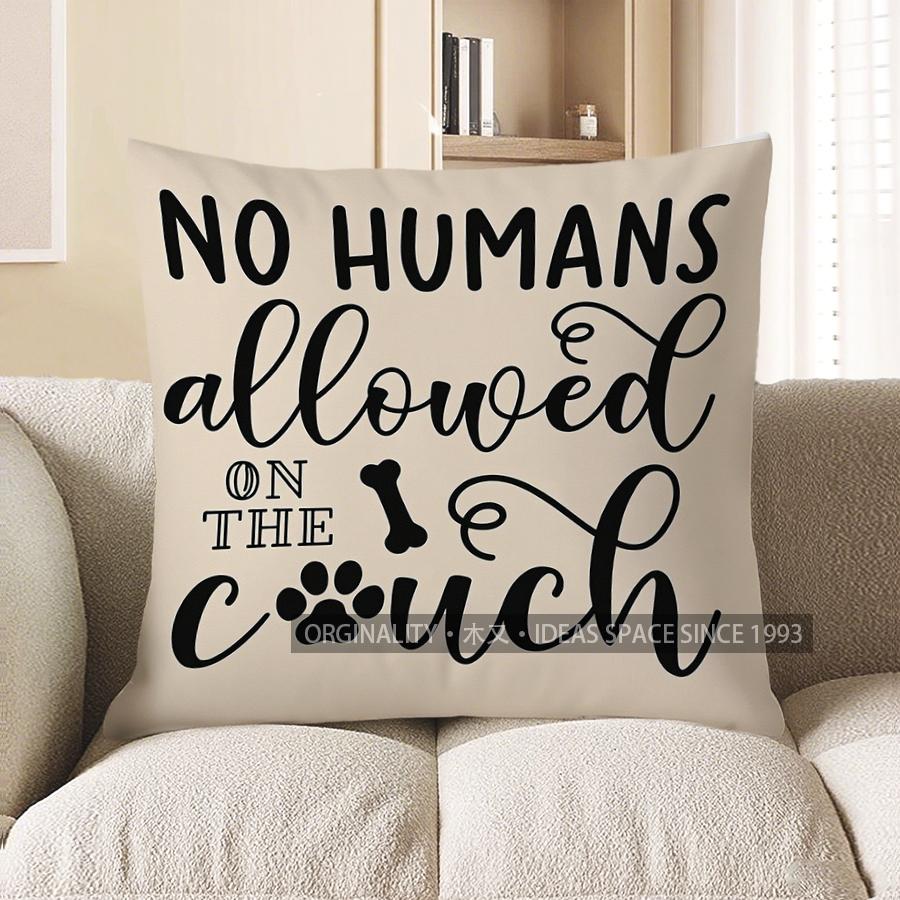 Home Decor Dogs Make Me Happy Digital Print Pillow Pattern Cushion Cover Suitable For Sofa Bedroom Car Pillow Cover