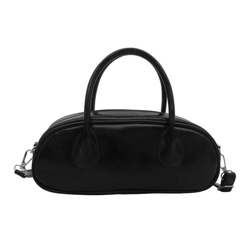 

2025 Korean version of hand-carried baguette bag niche high-end PU small handbag trendy and versatile new model чёрный