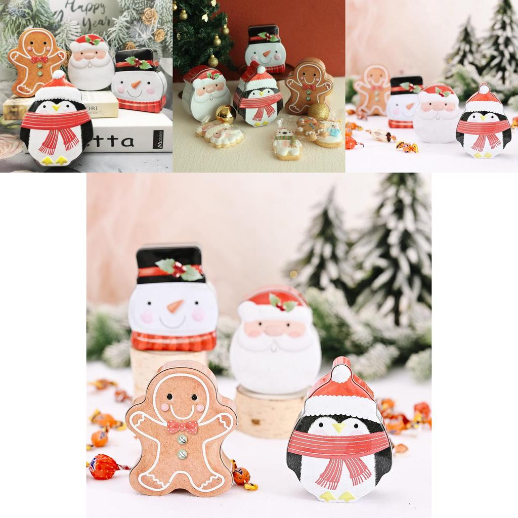 Kreatywna Świąteczna Metalowa Puszka z Kreskówką Na Cukierki, Ciastka, Prezenty Idealna Dla Dzieci