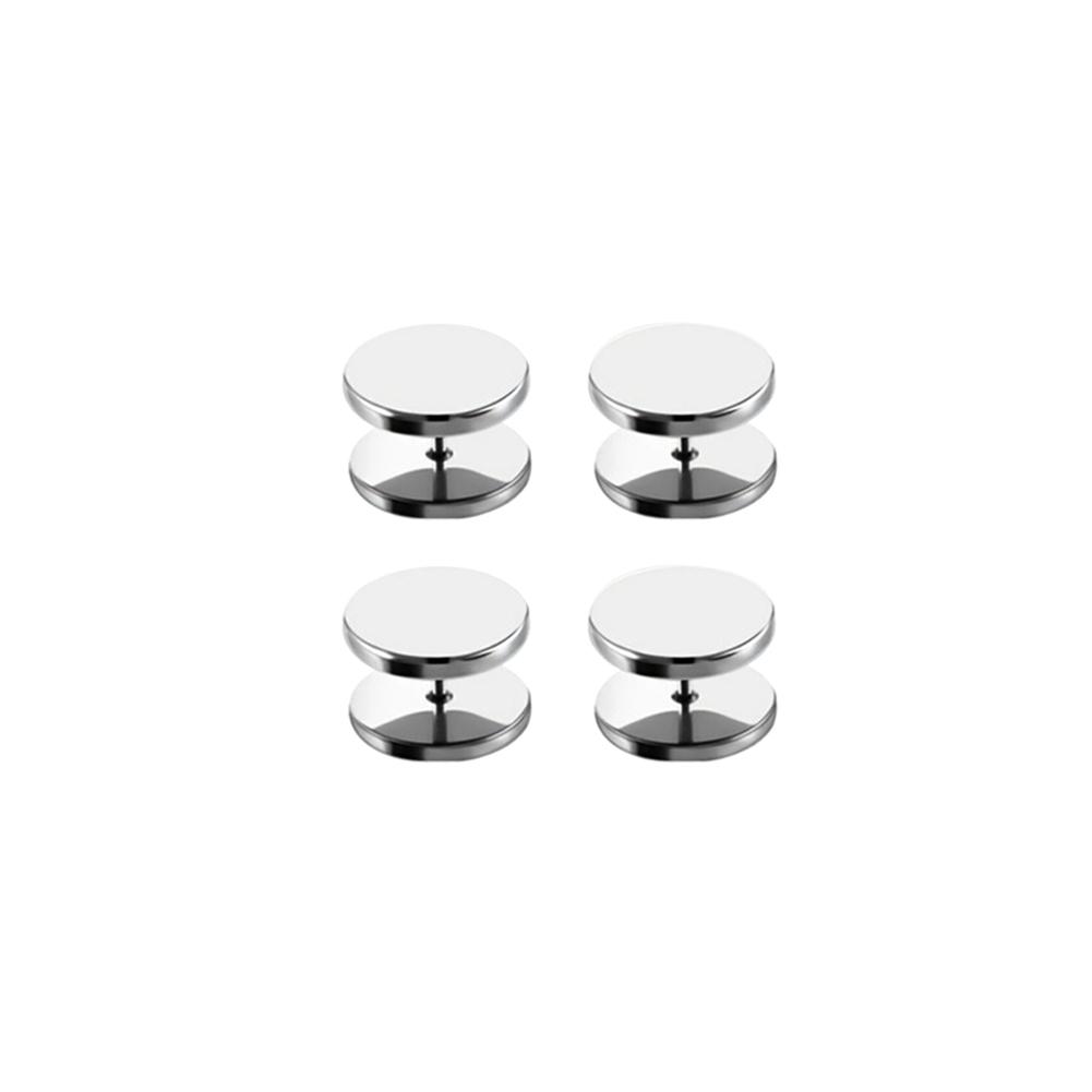 4Pcs Stainless Steel Clothing Fixing Buttons Spiral Seamless Buckle Clip Fastener For DIY Projects
