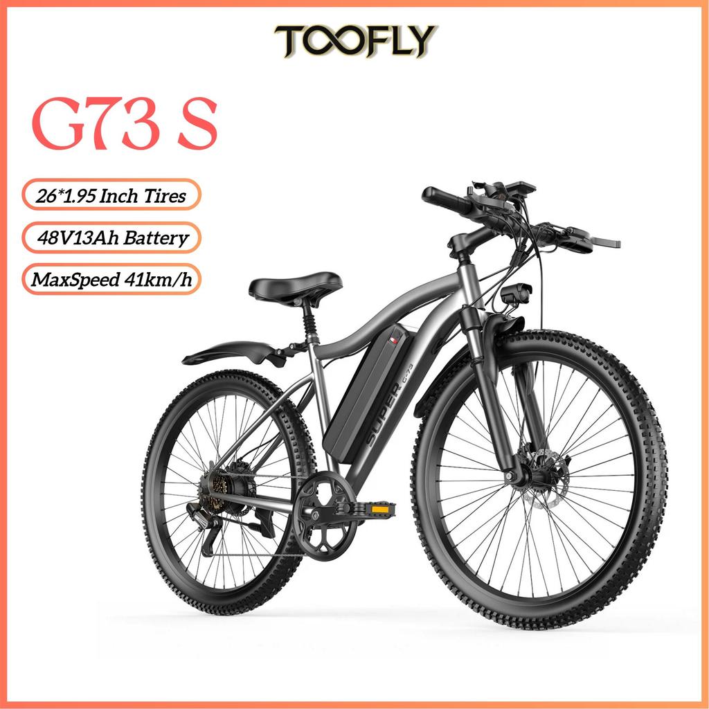 TOOFLY G73 S Bicicletă Electrică 26*1.95" 41KM/H Motor 250W Baterie 48V13Ah Navetă Urbană Bicicletă Electrică pentru Adulți Frână pe Disc Bicicletă Electrică Ușoară EBike