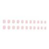 24 Pcs Girl Powder Sweet Short Nail Art Film Pure White French Fashion Versatile Classic But Not Outdated Wear Armor
