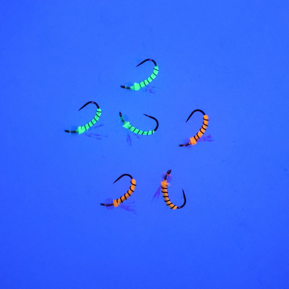 10 PIÈCES Nymphe Standard Midge pour la Pêche à la Mouche, Motif Truite pour Toute l'Année, Hameçon Doré sans Ardillon #16, Leurres d'Eau Douce pour la Pêche à la Mouche