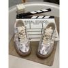 Sapatos casuais femininos de malha com sola plana, sola macia, pérolas e strass, versáteis, novos, confortáveis, respiráveis e antiderrapantes