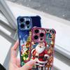 Ae119 Merry Christmas Santa art design Electroplated TPU Phone Cases for iPhone 16 15 13 11 Pro Max 14 XR Infinix Smart 8 Four Corner Protection Cover