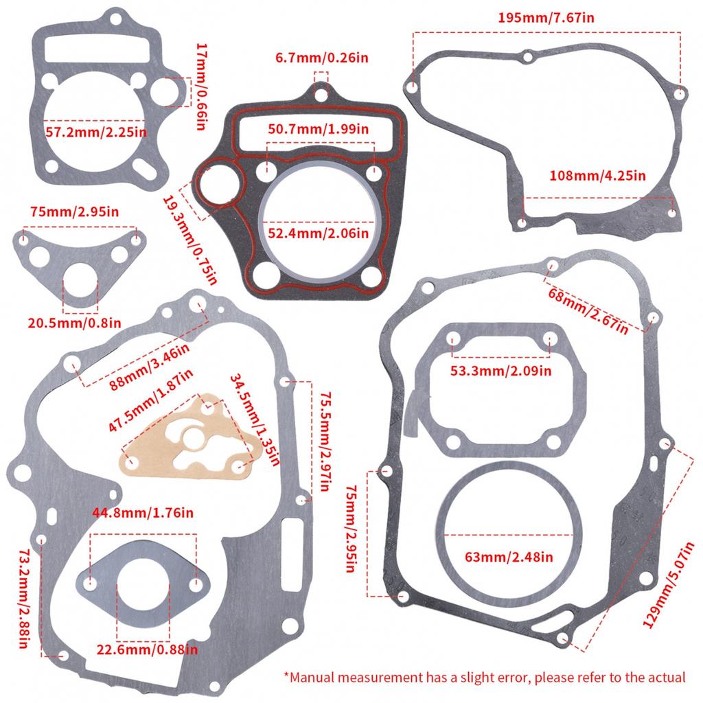 Gasket Set Motorcycle Parts High Temperature Resistance
