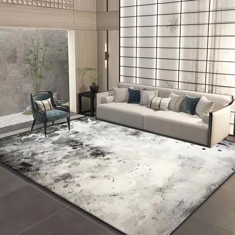 

Nordic Luxury Style Living Room Carpet Abstract Bedroom Decor Large Rugs Washable Non-slip Elastic Office Floor Mat Comfortable 60*90cm