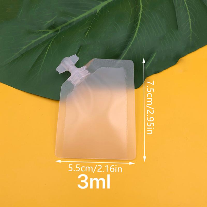 

10 шт. многоразовых упаковочных пакетов для путешествий, лосьонов, косметики, шампуней, гелей для душа, переносных сумок, флаконов для косметических жидкостей 3ML