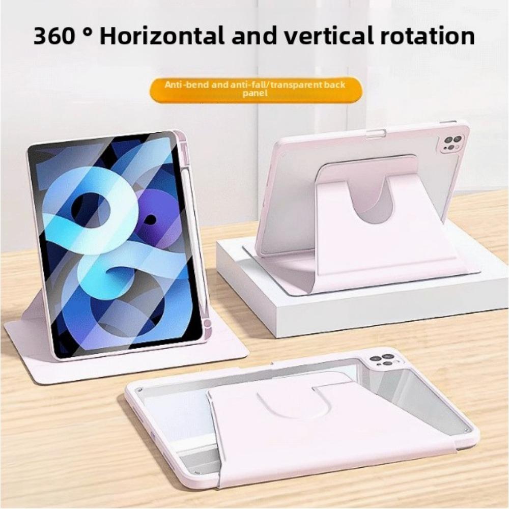 

Чехол для iPad 9.7, противоударный, Air6, подставка для книг, вращающийся чехол для сна 10.2, 10.5, акриловый чехол для планшета iPad 10th22 iPad A16 11th розовый