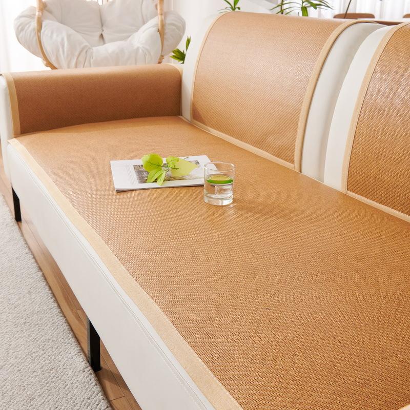 New Simple Rattan Mat Sofa Cushion Summer Mat Seat Cushion Non-Slip Advanced Cold Feeling Cover Cloth Towel