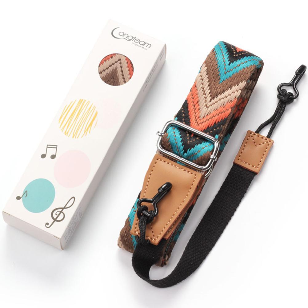 

Ukulele Boho Shoulder Strap Adjustable Boho Pattern Instrument Strap for Classical Guitar Mandolin Banjo