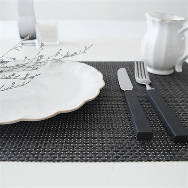 Modern Square Table Mat Dark Wood