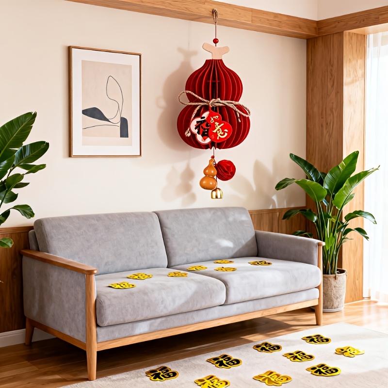 2pcs New Year's Decoration Pendant, gourd small lantern pendant, Year of the Horse 2026 New Year atmosphere layout, home decoration