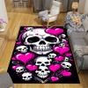 1pc Heart and skull Design Area Rug - Soft, Anti-Slip, and Durable Gaming Room Decor for Bedroom