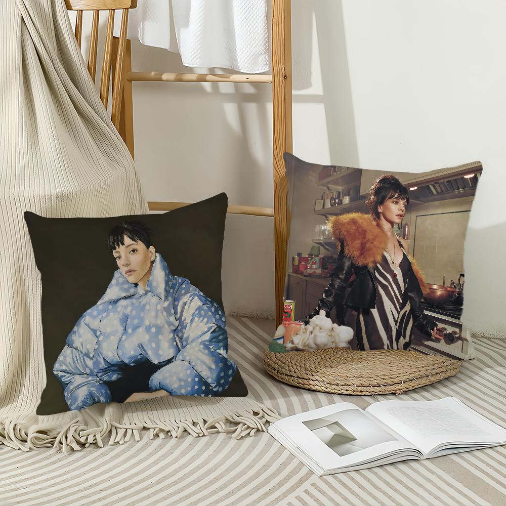 Singer Lily Allen West End Girl Pillow Case Applicable Space For Guest Rooms Interiors Cars Office House Decoration