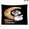 Diddl Custom Name Wall Tapestry Aesthetic Wall Hanging Printed Fabric Blanket Decorative Tapestries for Bedroom Living Room Home Decor