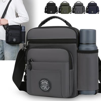 Men's Shoulder Bag Large Capacity Solid Color Lightweight Wear-Resistant Crossbody Bag