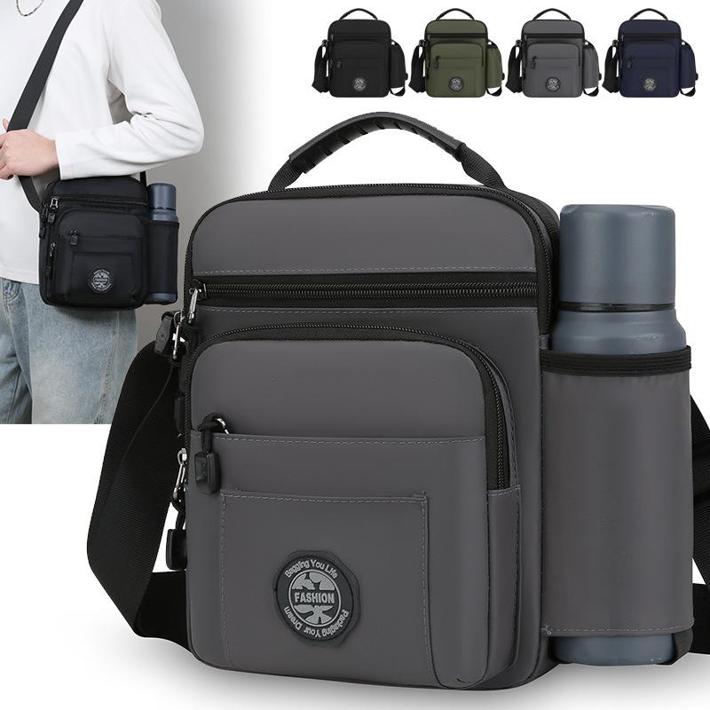 Herren Umhängetasche Große Kapazität Einfarbige Leichte Verschleißfeste Crossbody-Tasche