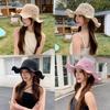 Ladies Wide Brim Sun Hat With Breathable Polyester Material For Uv Sunshade