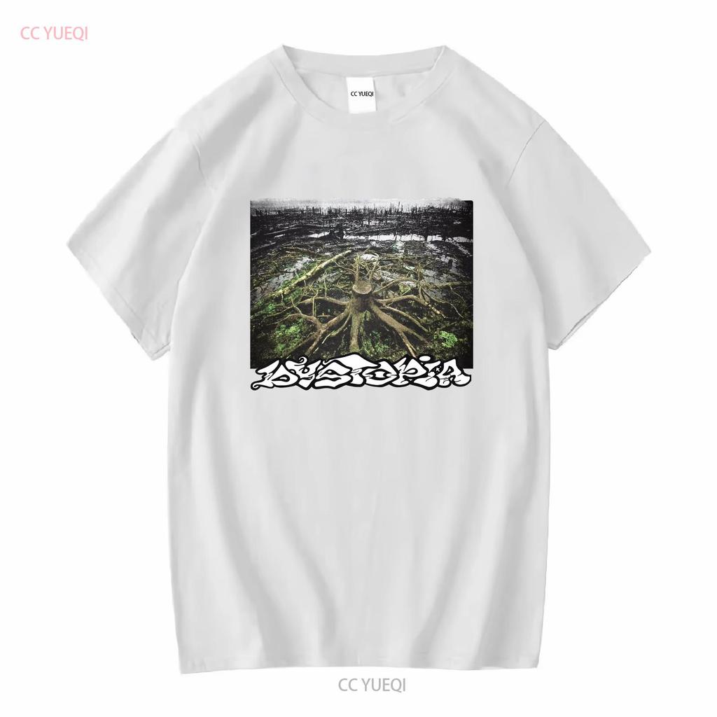 Dystopia Band Tour Nachdruck T-Shirt Baumwolle KV13302 vintage gewaschen Designerkleidung Oberteil für den Alltag grafisch Bequem