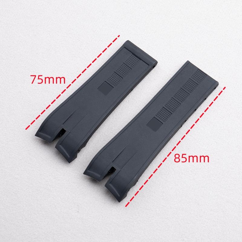 26.5mm Watch Band Accessories Black Nature Rubber Silicone Watchband  For Roger Strap For Dubuis For Easy Diver Wristband