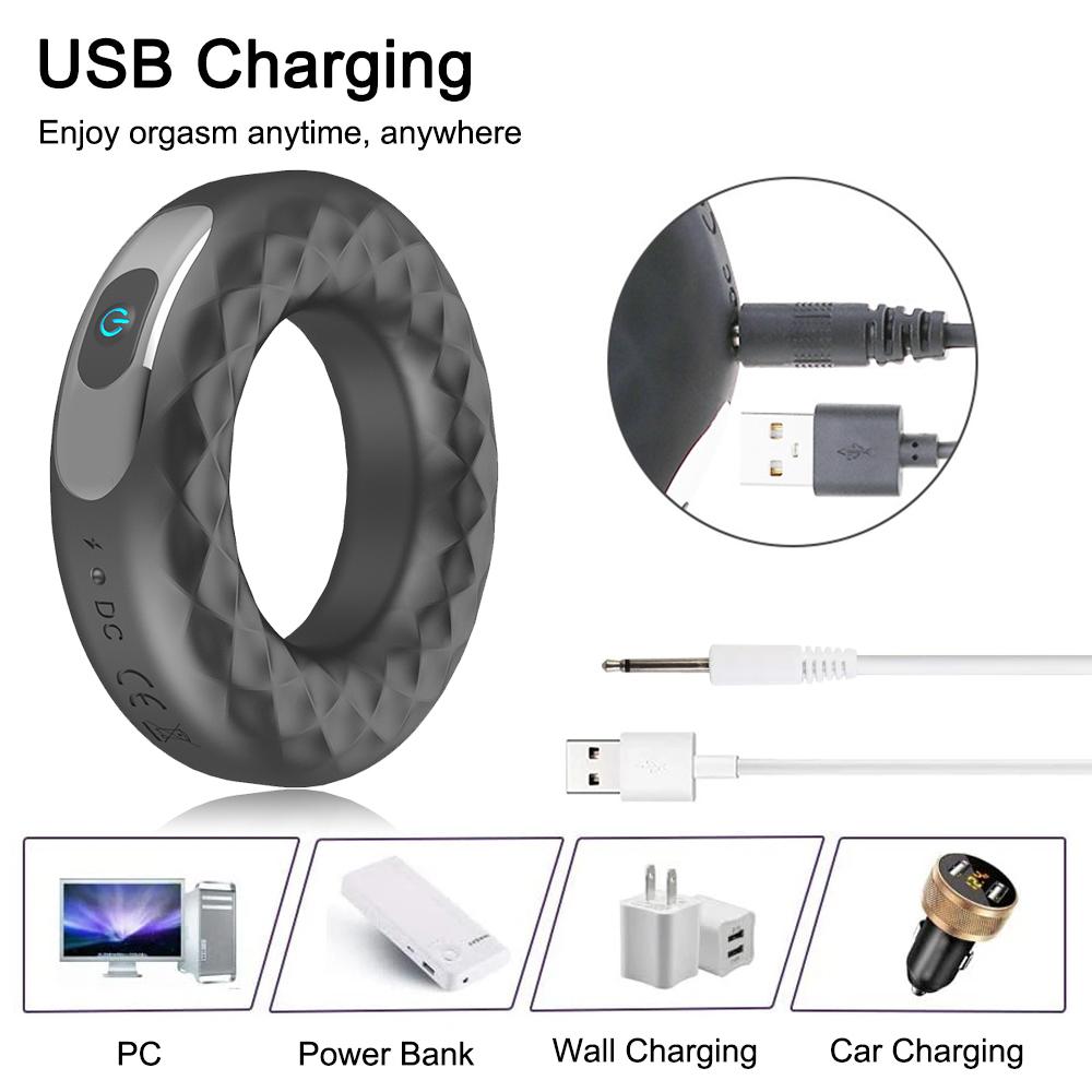 Penis Rings Vibrators For Men Delay Ejaculation Erection Cock Ring Stimulator Male Sex Toys for Couple Sex Shop sexulaes toys