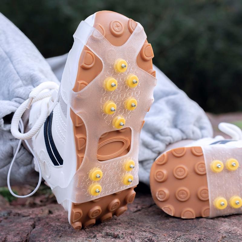 10 Studs Snow Ice Claw Anti-Skid Snow Ice Thermo Plastic Elastomer Climbing Shoes Spikes Grips Cleats Over Shoes Covers Crampons