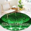 Celtic FC Wappen Benutzerdefinierter Name Runder Teppich Teppich für Wohnzimmer Schlafzimmer Sofa Spielzimmer Dekor Rutschfeste Bodenmatte