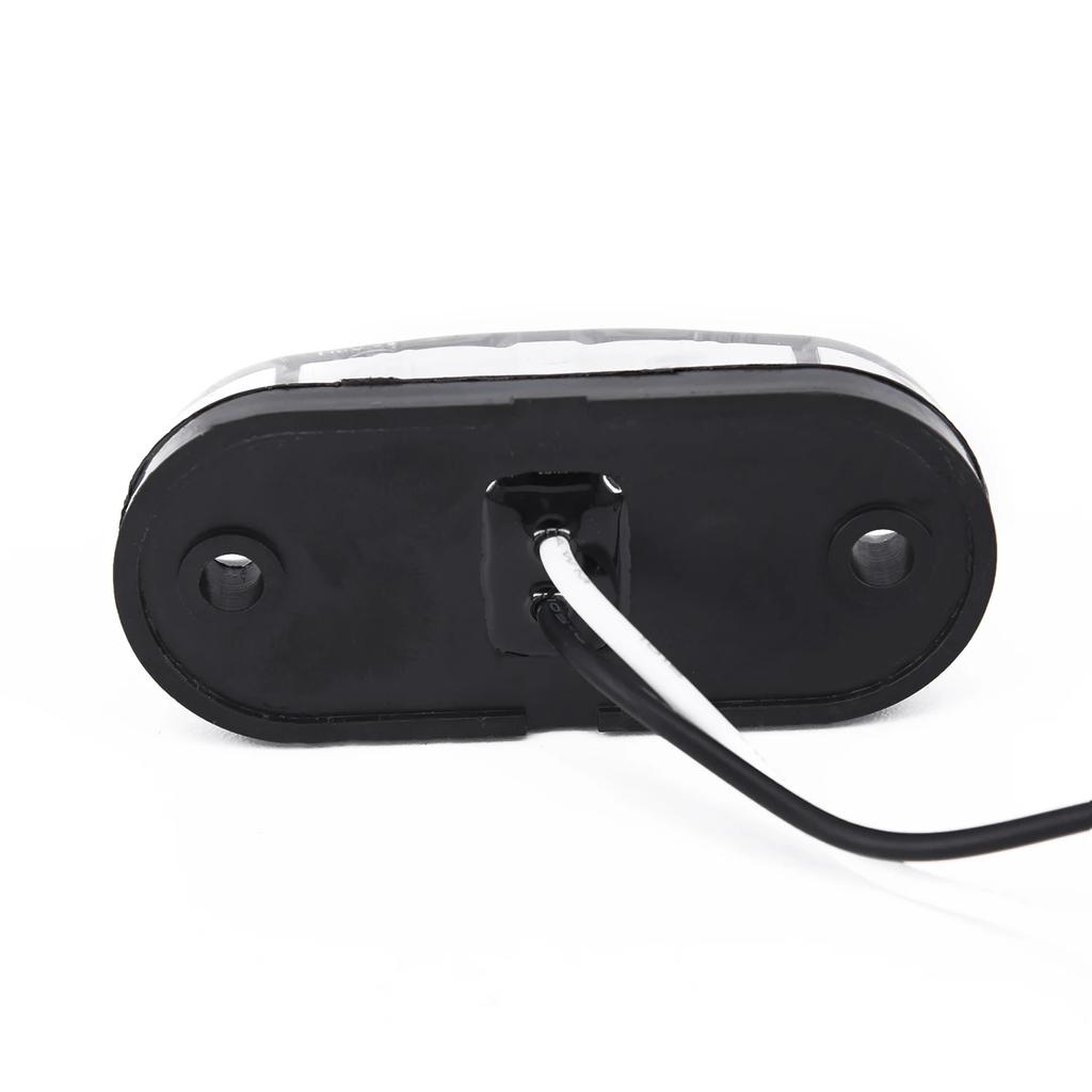 2Pcs DC 10V~30V LED Side Marker Lights Car External Light Alarming Tail Light Auto Trailer Truck Lorry Lamps White Color