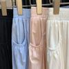 Women's Wrinkle-Resistant Casual High-Waist Slimming Tiered Cake Umbrella Skirt with Pockets - Artsy Vintage Versatile Midi for Spring/Summer