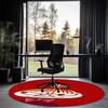 Little My Printed Round Rug Carpet Chair Rug Area Rug Entryway Doormats,for Office Chair Living Room Bedroom Kitchen Room.