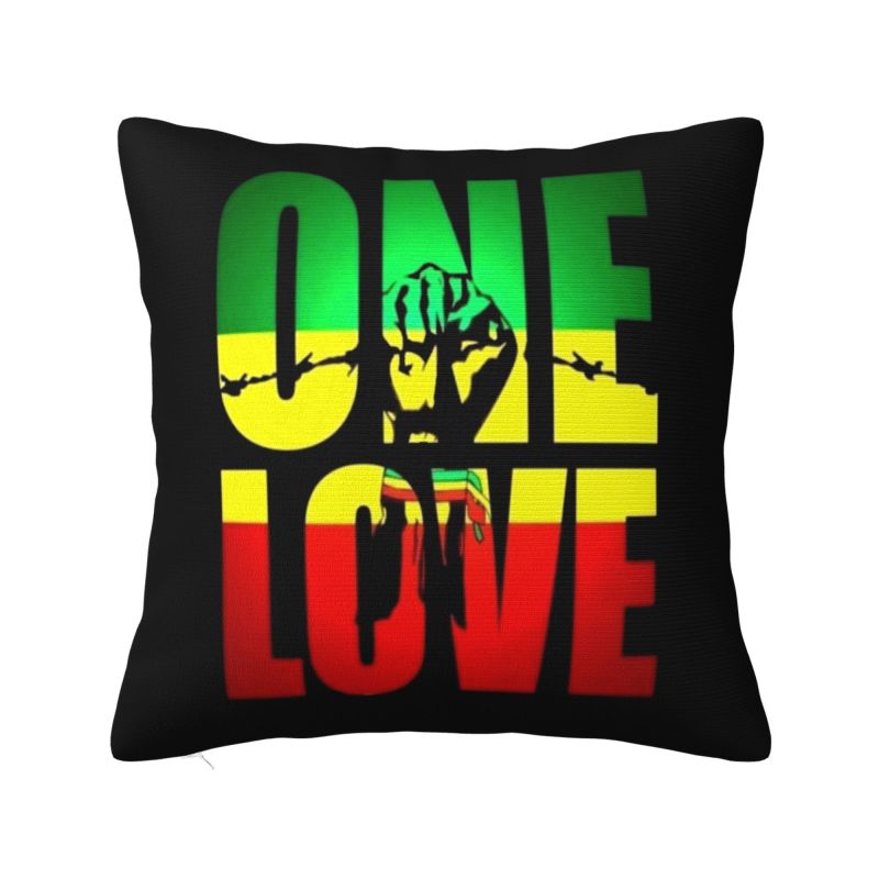 Fashion Jamaica Reggae Rock Bob Marley Cushion Cover xcm Soft Pillow Case for Sofa Square Pillowcase Home Decor