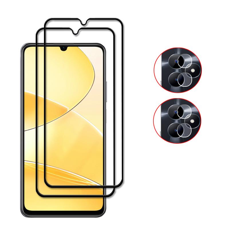 Full Cover Glass For Realme C51 Tempered Glass For Realme C51 Screen Protector Protective Phone Lens Film For Realme C51