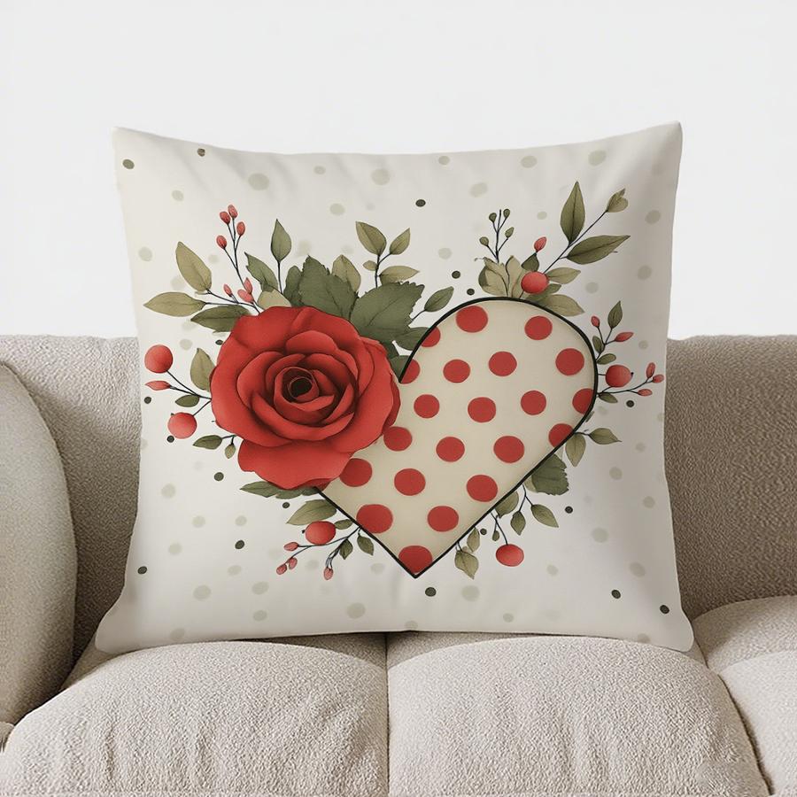 Home Decor Stylish Stripes & Love Text Throw Pillow Pattern Cushion Cover Suitable For Sofa Bedroom Car Pillow Cover