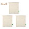 3Pcs Eco-Friendly Reusable Bags Mesh Breathable Strong Load-bearing Snacks Toys Organizer Multipurpose Grocery Shopping Bags