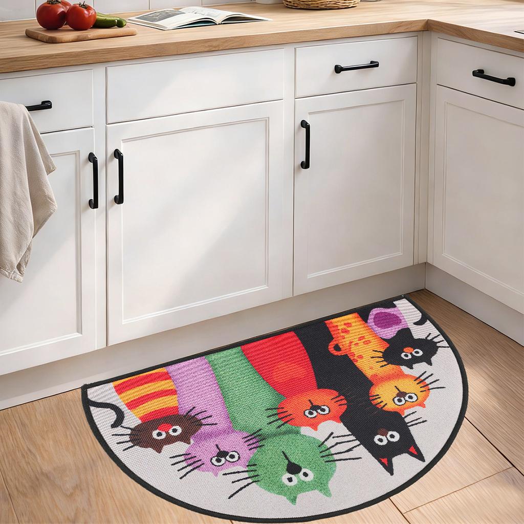 Cartoon Cats Doormat Kitten Themed Decor for Home 2026 Entrance Carpet Kitchen Barthroom Antislip Antiwear Mats Party Supplies