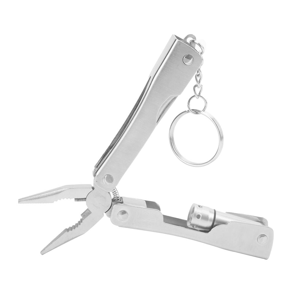 Multiverktøytang Legert stål Multifunksjonell lomme Miniverktøy Utendørs overlevelsesverktøy med lys