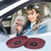 Wine Red Car 3D Round Cup Mats for Car Drink Compatible with Toyota Harrier 80 Series and 60 Stylish Custom Interior Silicone with Premium Metal Car